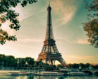 HD Eiffel Tower Paris City Sunset Wallpaper Byte