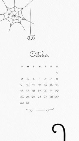 Cute October Calendar Monthly Photo Rawpixel