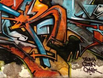 Dual Screen Graffiti Multiscreen Wall Wallpaper