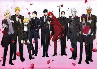 Flowers Suit Kuroshitsuji Sebastian Michaelis Anime Boys