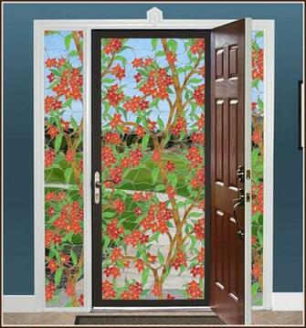 Add Privacy To Glass Storm Doors Decorative Window Film