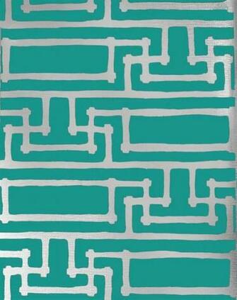 Yvan S Geometric Turquoise Wallpaper Los Angeles By