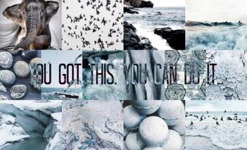 Blue White Aesthetic Laptop Wallpaper