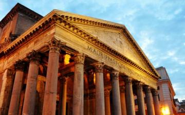 Pantheon Rome Ancient Dark Background