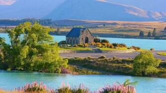 Small House On The Island Wallpaper