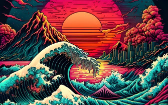 The Great Wave Off Kanagawa Artificial Intelligence 4k Waves
