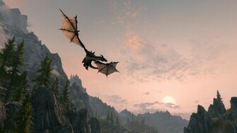 Skyrim Dragon Wallpaper