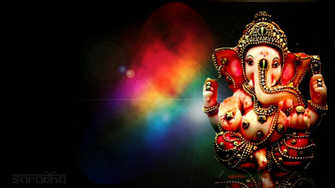 Sri Ganesha Ganapati Ganesh In Space Lighten Background Wallpaper