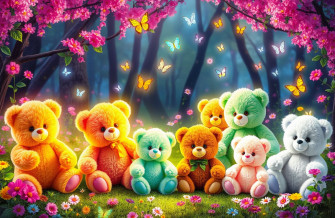 Cute Teddy Bears Wallpaper