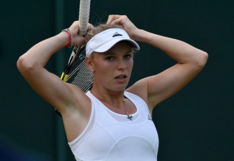 Caroline Wozniacki Wearing Yellow Bikini Wallpaper