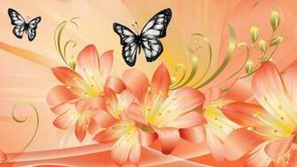 Peach Tan Flowers High Quality And Resolution Wallpaper