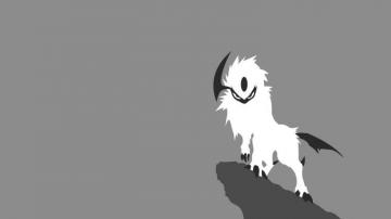 Absol Pokemon Simple Background Wallpaper