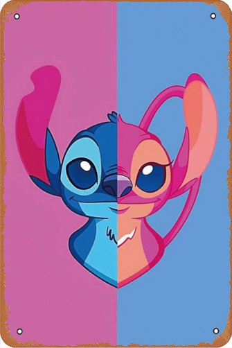 Amazon Lovely Couple Angel And Stitch Phone Wallpaper Poster