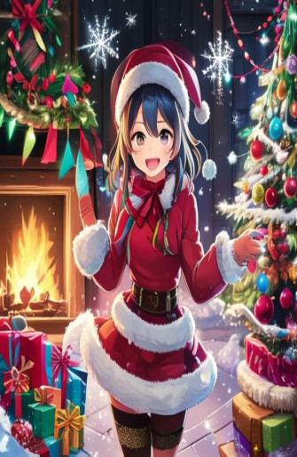 Gacha Christmas Girl Wallpaper