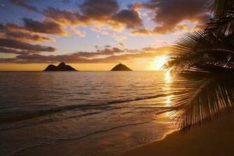 Amazon Usa Hawaii Oahu Lanikai Beach With Mokulua Island In