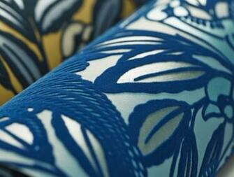 Tailfeather Peacock Blue Designer Wallpaper