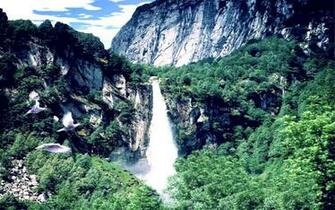 Mountain Waterfall Background Image
