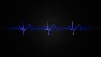 Light Blue Minimalistic Dark Patterns Textures Heart Beat Simple
