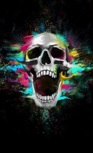 Crazy Shouting Skull iPhone 4s Wallpaper