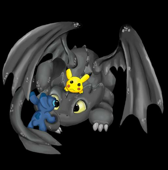 Toothless Pikachu And Stitch By Mdbruin
