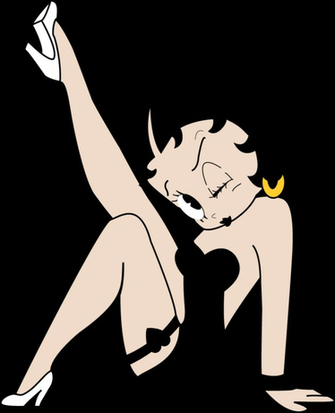 Betty Boop Black And White Vamo Wrap