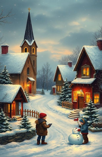 Old Fashioned Christmas Wallpaper