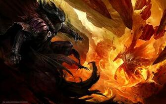 Wallpaper Warrior Mage Battle Jump Desktop