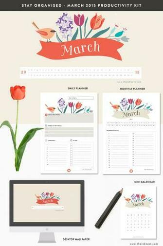 March Productivity Kit The Ink Nest