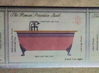 Porcelain Bath Tub Wallpaper Border Vc062172b Amazon