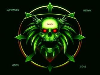 Green Skull Wallpaper