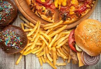 Junk Food Image Group With Items