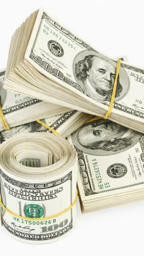 Dollar Money Pack White Background Wallpaper iPhone