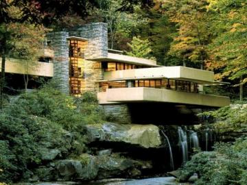 Where Is Frank Lloyd Wrights Home Falling Water Design Wallpaper