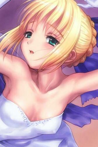 Anime Girl White Nightdress Wallpaper iPhone