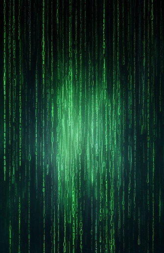 Matrix Binary Code Falling Wallpaper