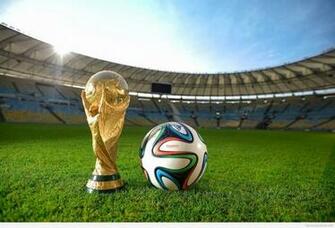 Fifa World Cup Brazuca Ball And Trophy HD Wallpaper Photo
