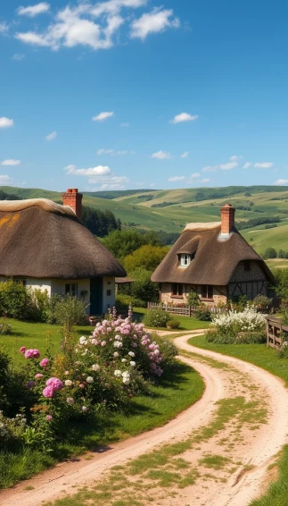 Country Cottages Wallpaper