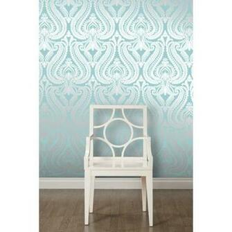 Wallpaper I Love Shimmer Damask Metallic