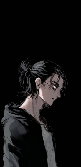 Unleashing Fury Black And White Illustration Of Eren