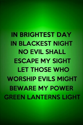 Green Lantern Oath By Kalel7