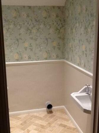 Laura Ashley Eau De Nil Summer Palace Wallpaper Above And