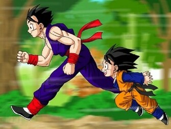 Goten And Gohan Running By Urameshi