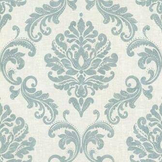 Aqua Damask Sebastion Beacon House Wallpaper