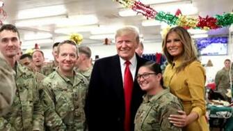 Amid Scorn Over Syria Trump Finally Visits Troops In Combat Zone