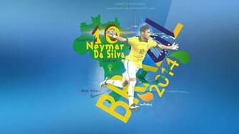 Footballer Neymar Da Silva At The World Cup In Brazil Wallpaper