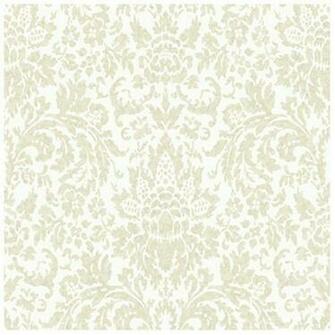 Proper English Mottled Damask Wallpaper Color Ivory Cream