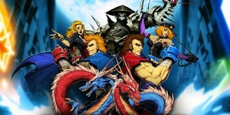 Double Dragon Neon Wallpaper