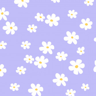 Cute Purple Flower Design Wallpaper