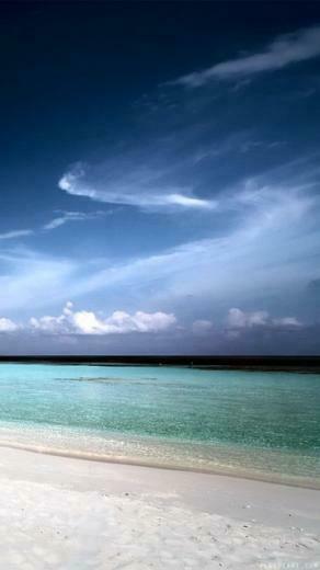 Island Beach Sea Landscape Sky Mobile Phone Wallpaper 360x64