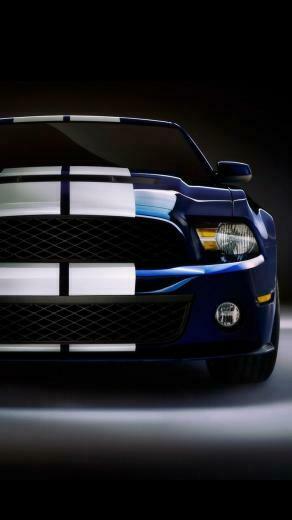 iPhone Wallpaper Blue And White Mustang Shelby Under